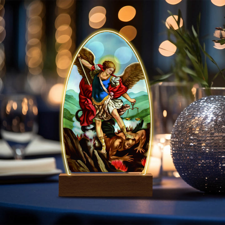 Christianartworkshop Daily Blessing Oval Holy Scenes Night Light: Glowing Halo & Holy Icons - N - image 21