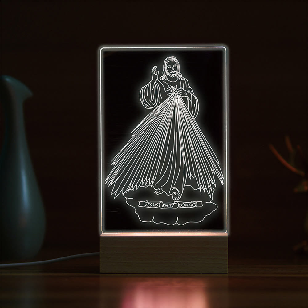 Christianartworkshop Minimalist Sacred Outlines Night Light: Share Divine Bonds - F - image 5