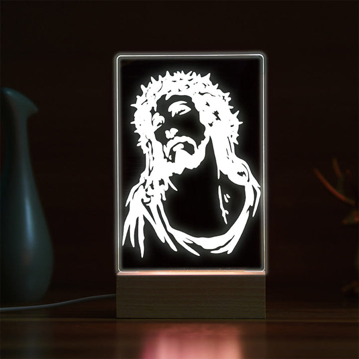 Christianartworkshop Minimalist Sacred Outlines Night Light: Share Divine Bonds - C - image 2