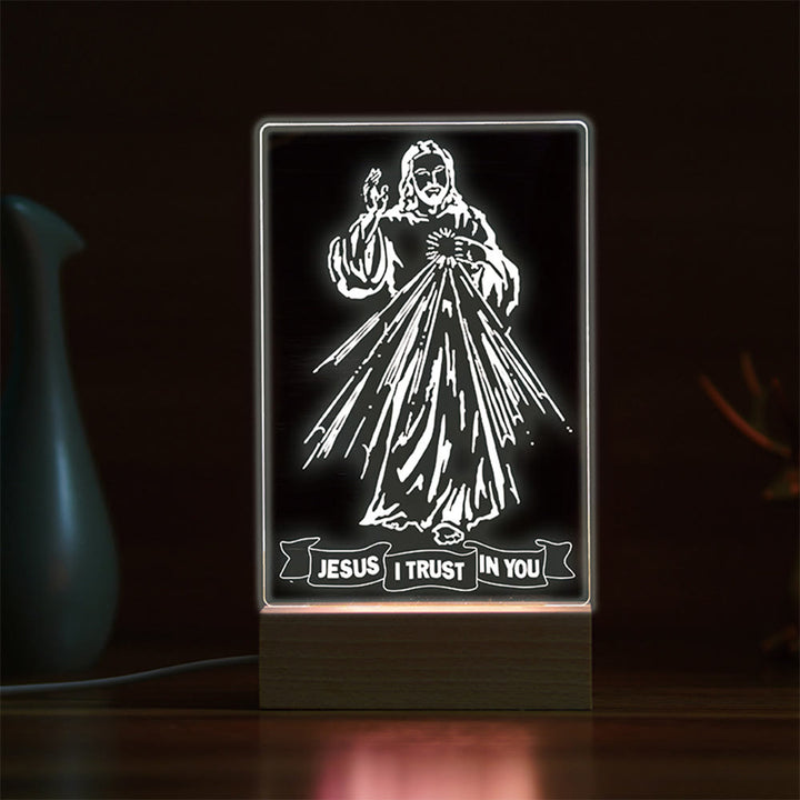 Christianartworkshop Minimalist Sacred Outlines Night Light: Share Divine Bonds - A - image 0