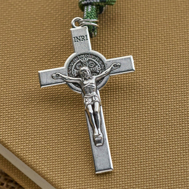 Christianartworkshop Rugged Paracord Blessing Rosary: Shielded by Holy Spirit and Divine Mercy - image 8