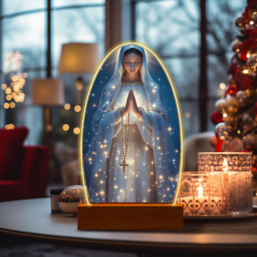 Christianartworkshop Serene Virgin Mary Night Light in Oval Design for Quiet Devotion - D - image 7