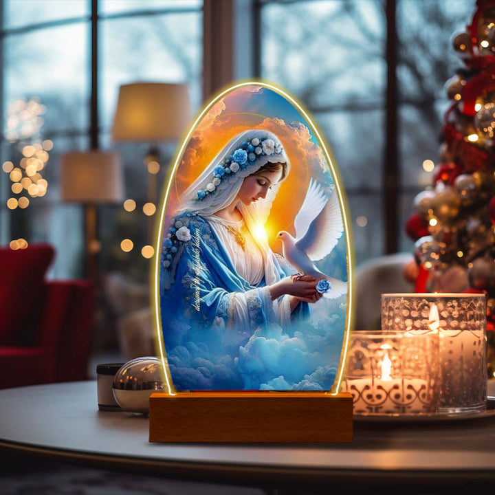 Christianartworkshop Serene Virgin Mary Night Light in Oval Design for Quiet Devotion - G - image 10