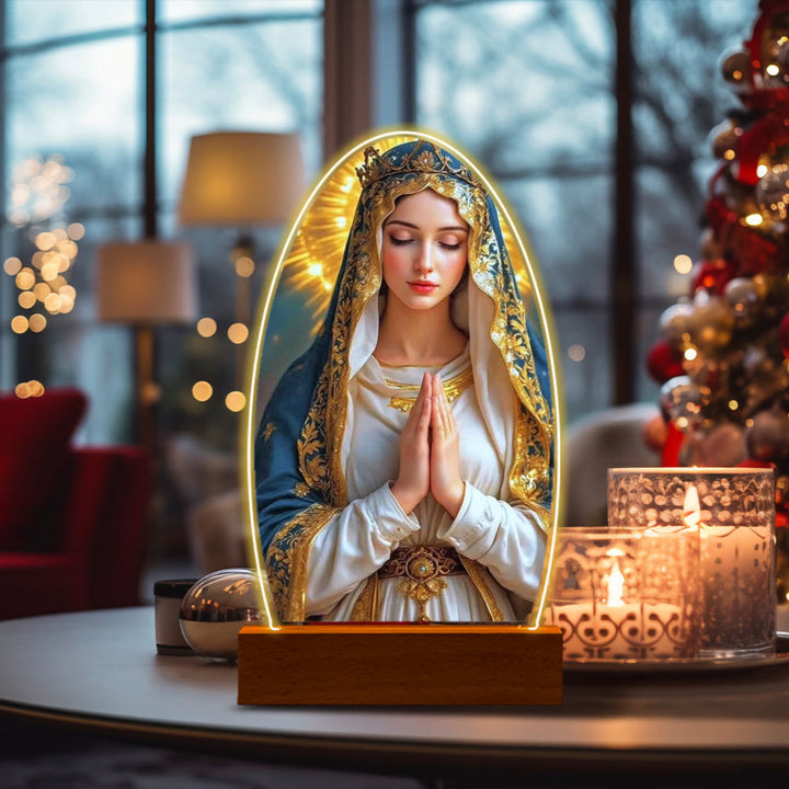Christianartworkshop Serene Virgin Mary Night Light in Oval Design for Quiet Devotion - I - image 12