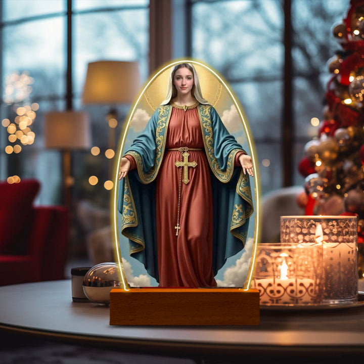 Christianartworkshop Serene Virgin Mary Night Light in Oval Design for Quiet Devotion - J - image 13