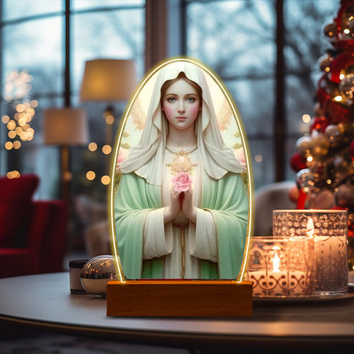 Christianartworkshop Serene Virgin Mary Night Light in Oval Design for Quiet Devotion - L - image 15