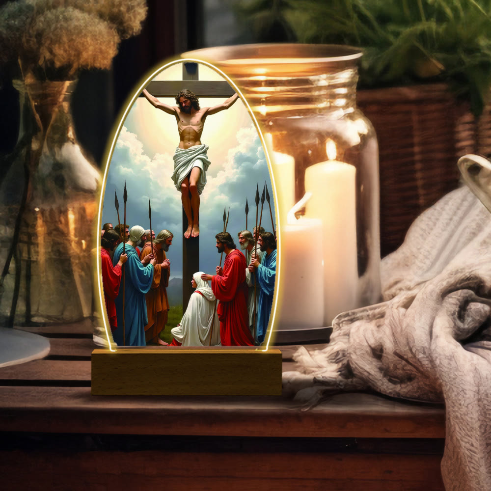 Christianartworkshop Comforting Jesus and Virgin Mary Prayer Moments Night Light - O - image 18