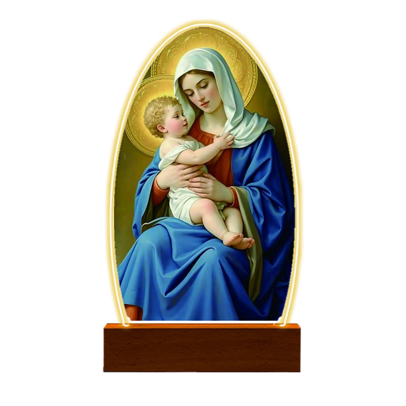 Christianartworkshop Comforting Jesus and Virgin Mary Prayer Moments Night Light - image 4