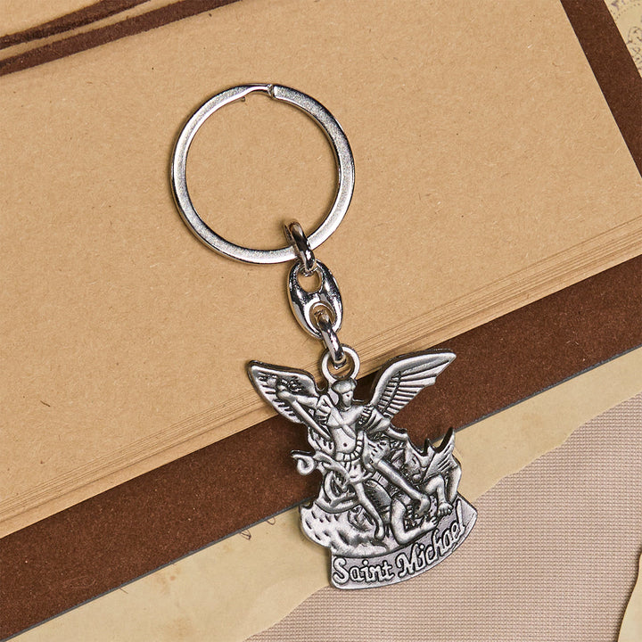 Christianartworkshop Shield Against Evil St. Michael the Archangel Keychain - image 2