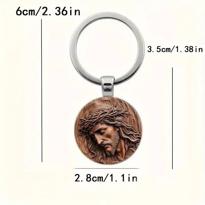 Christianartworkshop Jesus Crown of Thorns Keychain: A Sacred Token of Protection - image 2