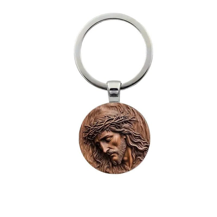 Christianartworkshop Jesus Crown of Thorns Keychain: A Sacred Token of Protection - image 4