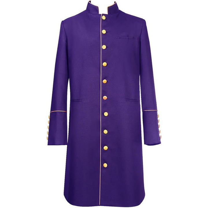 Christianartworkshop Traditional Stand Collar Clergy Robe with Golden Buttons & MultiColor Options - Purple - 3XL - image 11