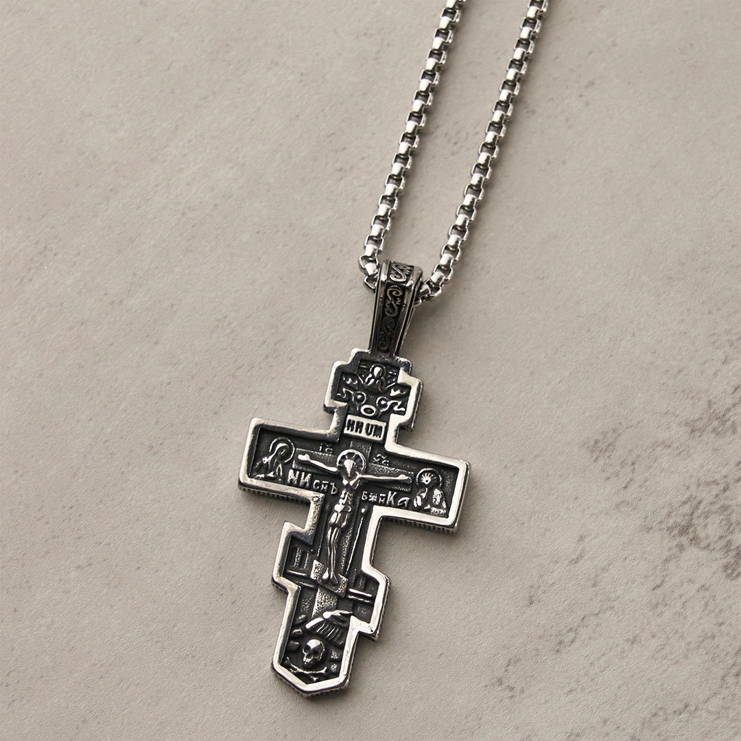 Christianartworkshop Two-Color Orthodox Crucifix Necklace with Profound Spiritual Meaning - image 6