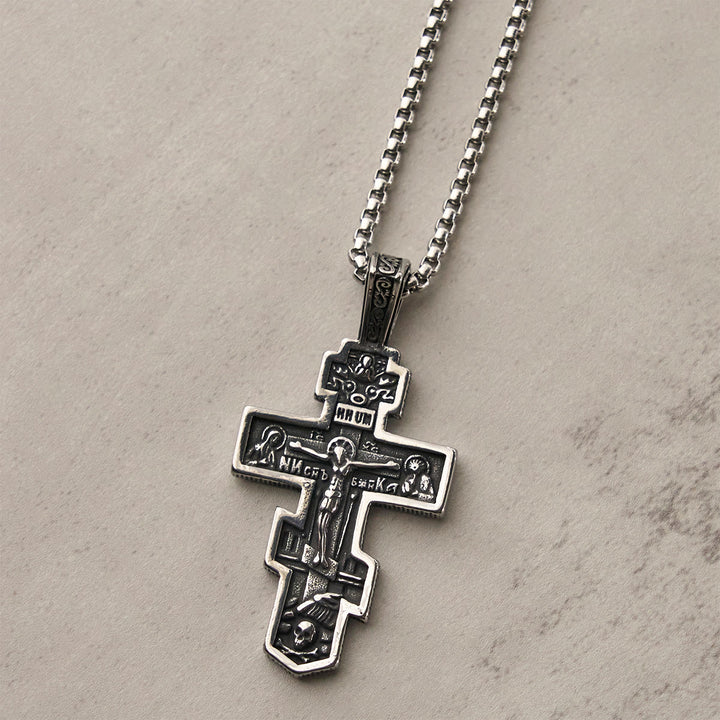 Christianartworkshop Two-Color Orthodox Crucifix Necklace with Profound Spiritual Meaning - image 6