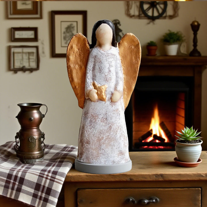 Christianartworkshop Classic Resin Abstract Angel Nativity Decoration: A Rare Emblem of Christmas Devotion - image 1