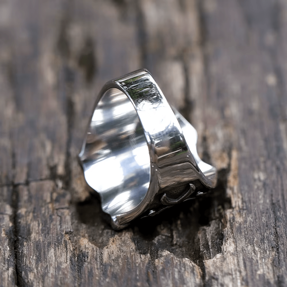 Christianartworkshop Medieval Style Red Cross Shield Ring with Knightly Design and Engraved Details - image 10