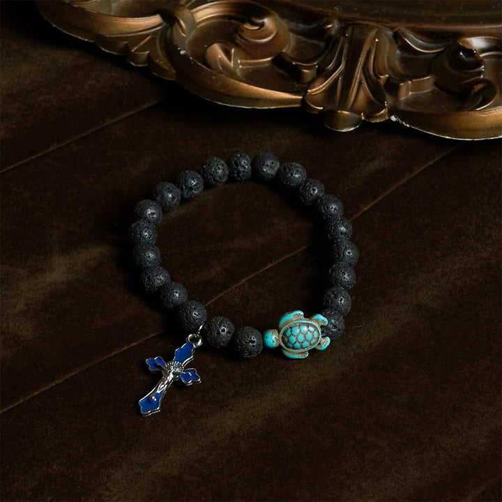 Christianartworkshop Ocean's Faith with Multicolored Natural Stone & Turtle Charm Animal Bracelet - image 17