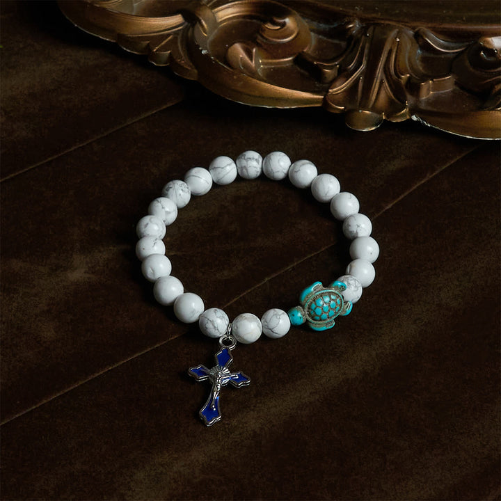 Christianartworkshop Ocean's Faith with Multicolored Natural Stone & Turtle Charm Animal Bracelet - image 24