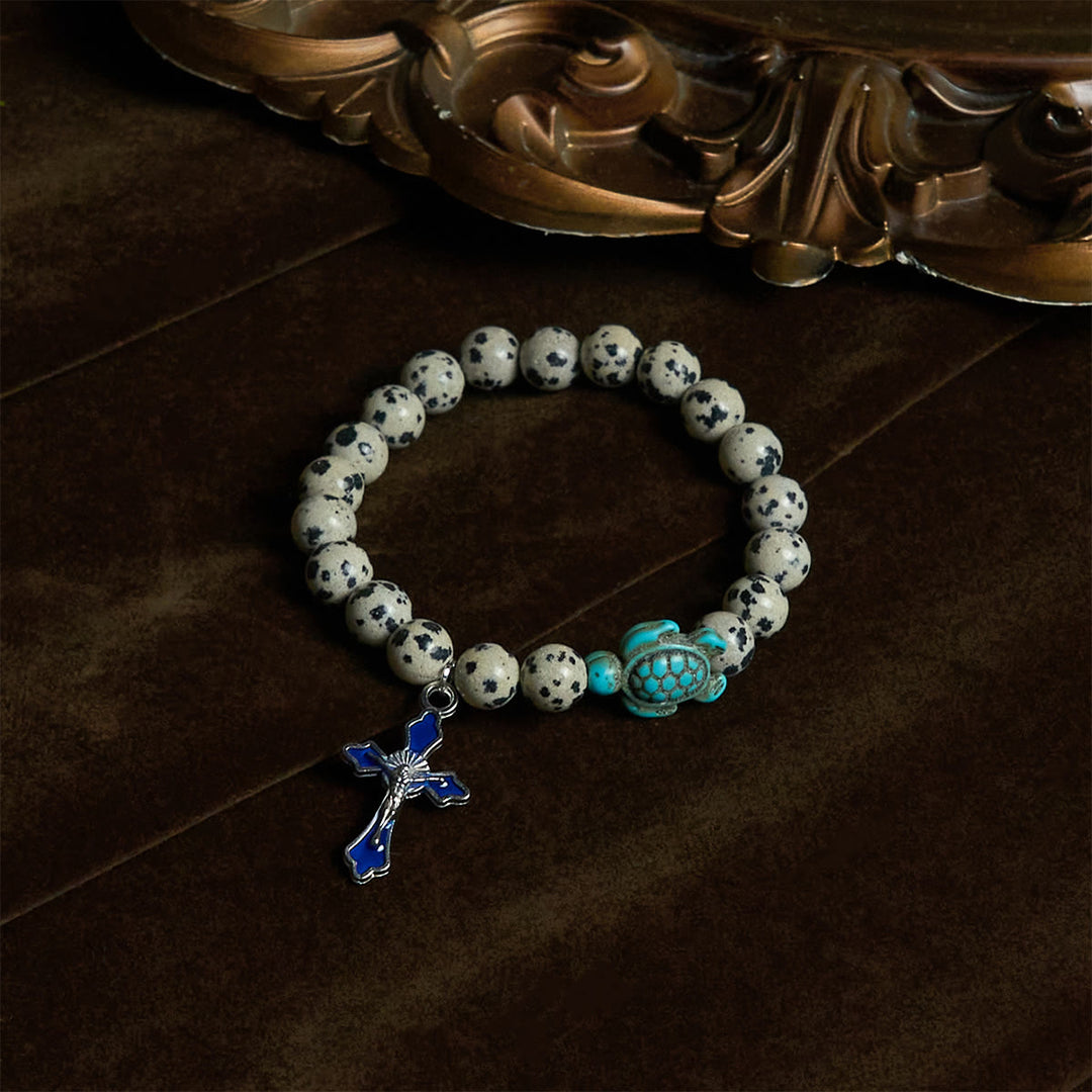 Christianartworkshop Ocean's Faith with Multicolored Natural Stone & Turtle Charm Animal Bracelet - image 38