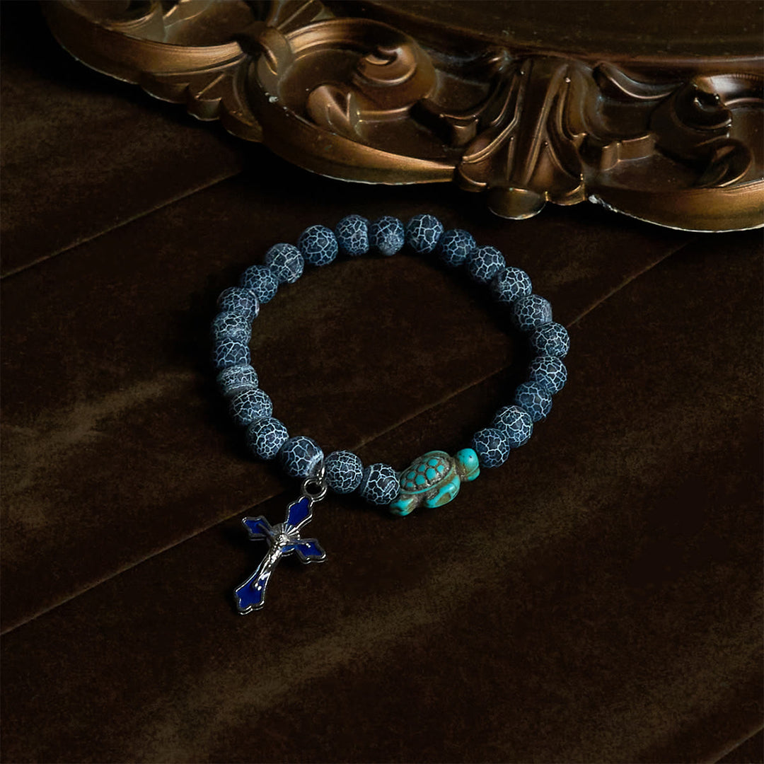 Christianartworkshop Ocean's Faith with Multicolored Natural Stone & Turtle Charm Animal Bracelet - image 45