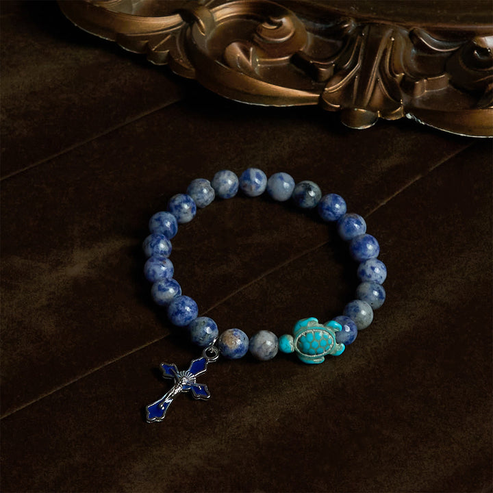 Christianartworkshop Ocean's Faith with Multicolored Natural Stone & Turtle Charm Animal Bracelet - image 31