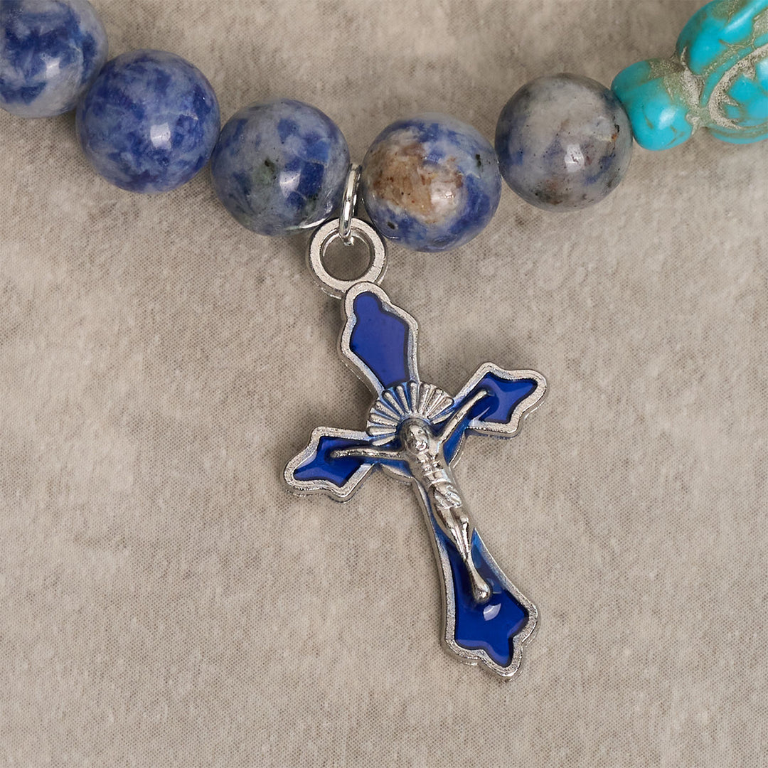 Christianartworkshop Ocean's Faith with Multicolored Natural Stone & Turtle Charm Animal Bracelet - image 34