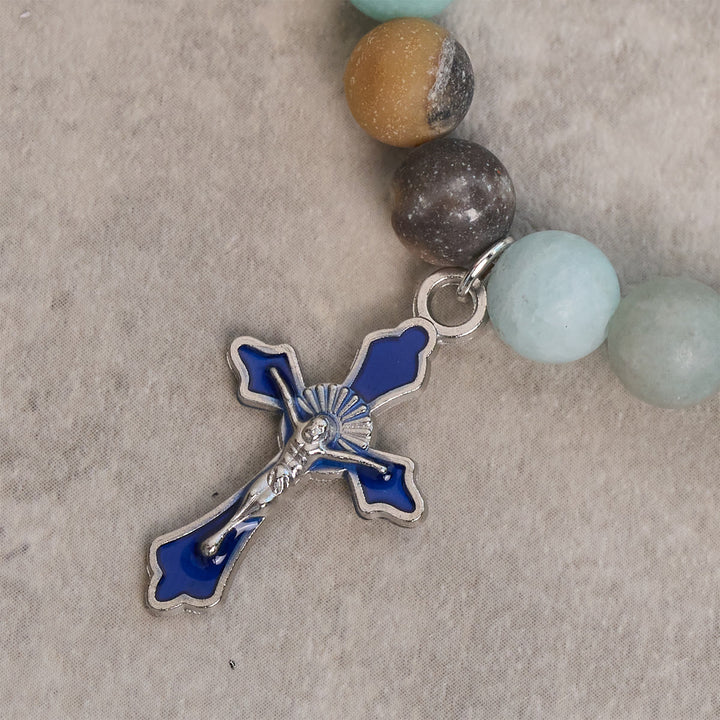 Christianartworkshop Ocean's Faith with Multicolored Natural Stone & Turtle Charm Animal Bracelet - image 5