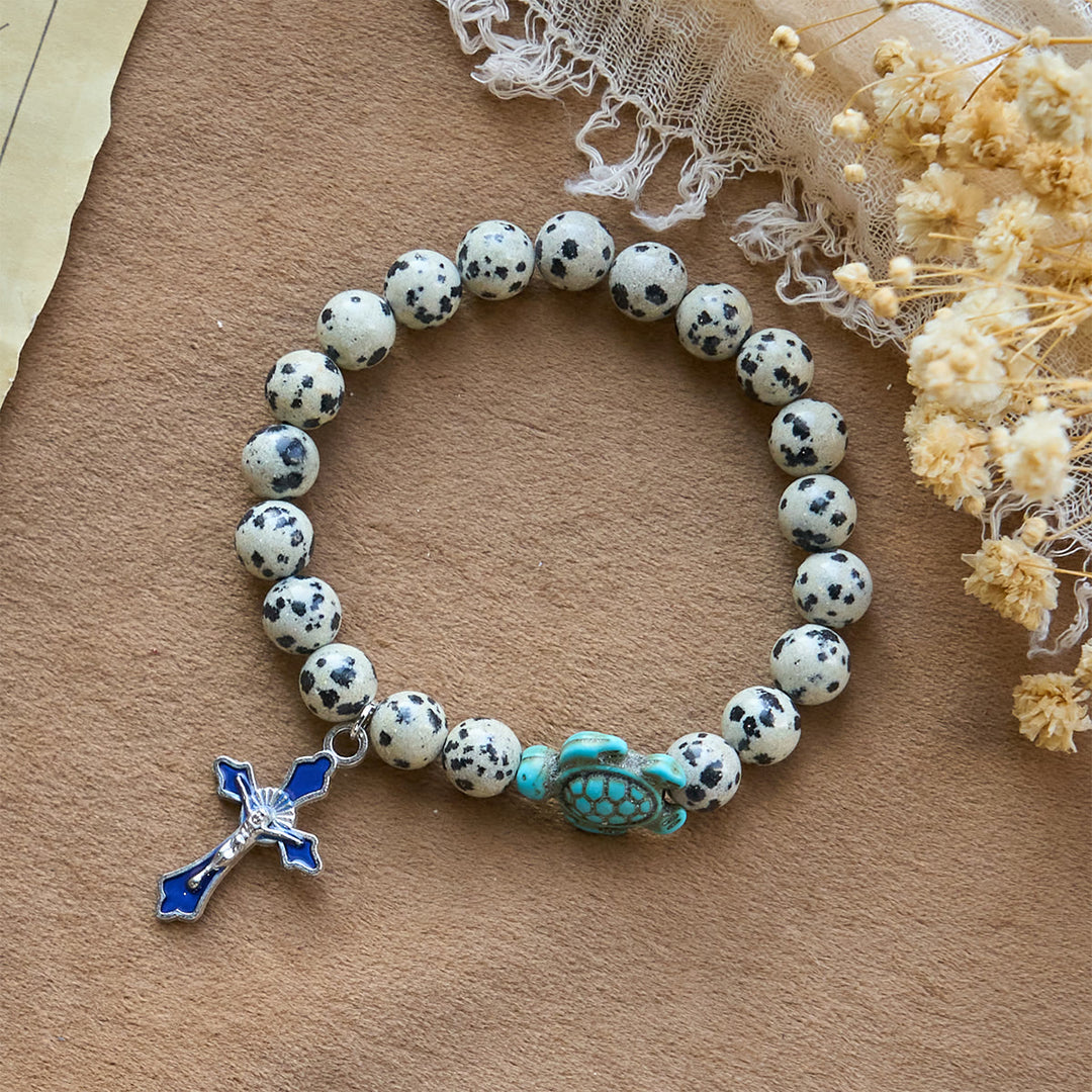 Christianartworkshop Ocean's Faith with Multicolored Natural Stone & Turtle Charm Animal Bracelet - image 39