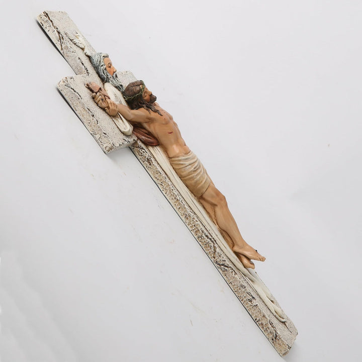 Christianartworkshop Holy Trinity Crucifix Wall Art with Christ, Father and Holy Spirit - image 5