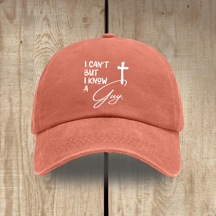 Christianartworkshop I Can't He Can Jesus Cross Everyday Faith Washed Cotton Hat - Orange - image 15