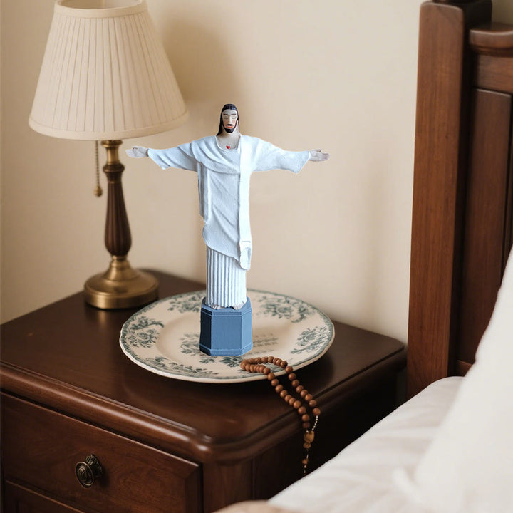 Christianartworkshop Sacred Heart Christ Desktop Decoration with Open Arms of Blessing - image 2