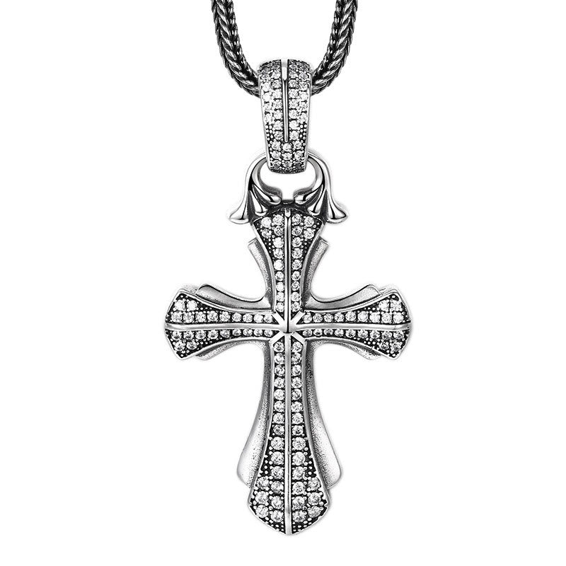 Christianartworkshop Classic Sterling Silver Cross Necklace with Dazzling Stones: A Profound Symbol of Faith - image 4