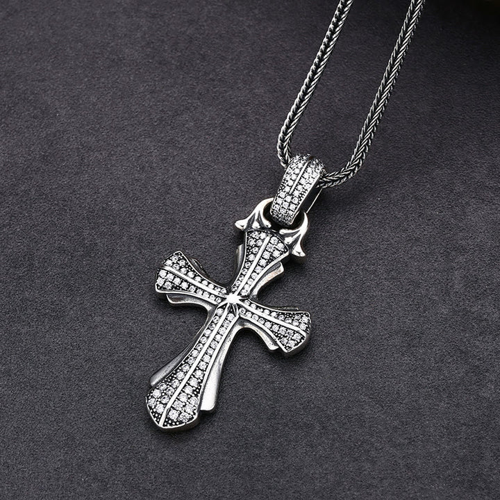 Christianartworkshop Classic Sterling Silver Cross Necklace with Dazzling Stones: A Profound Symbol of Faith - image 2