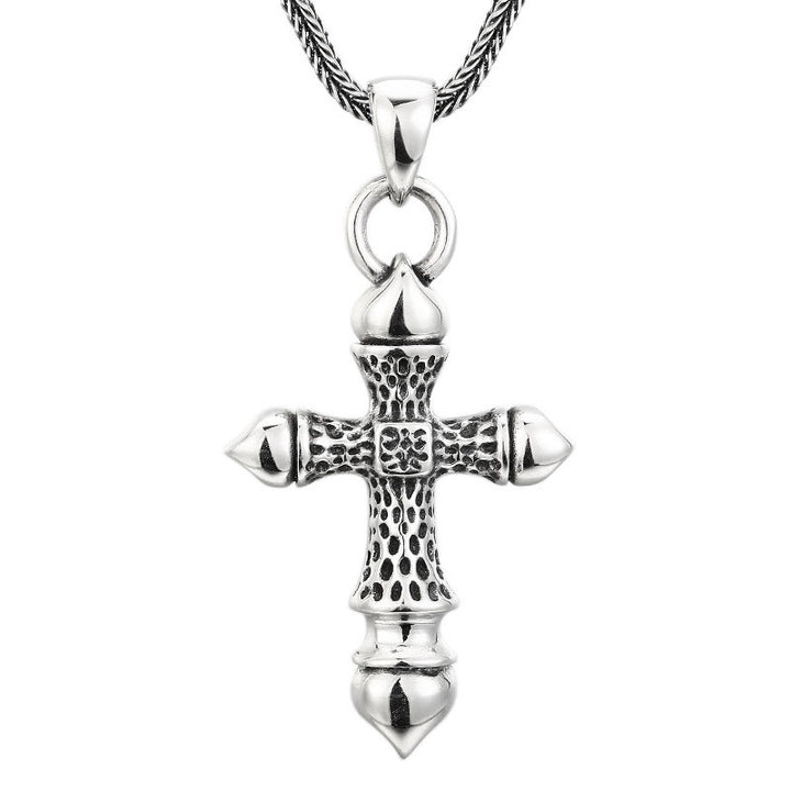 Christianartworkshop Artistic Textured Silver Cross Pendant: A Unique Blend of Art and Belief - image 4