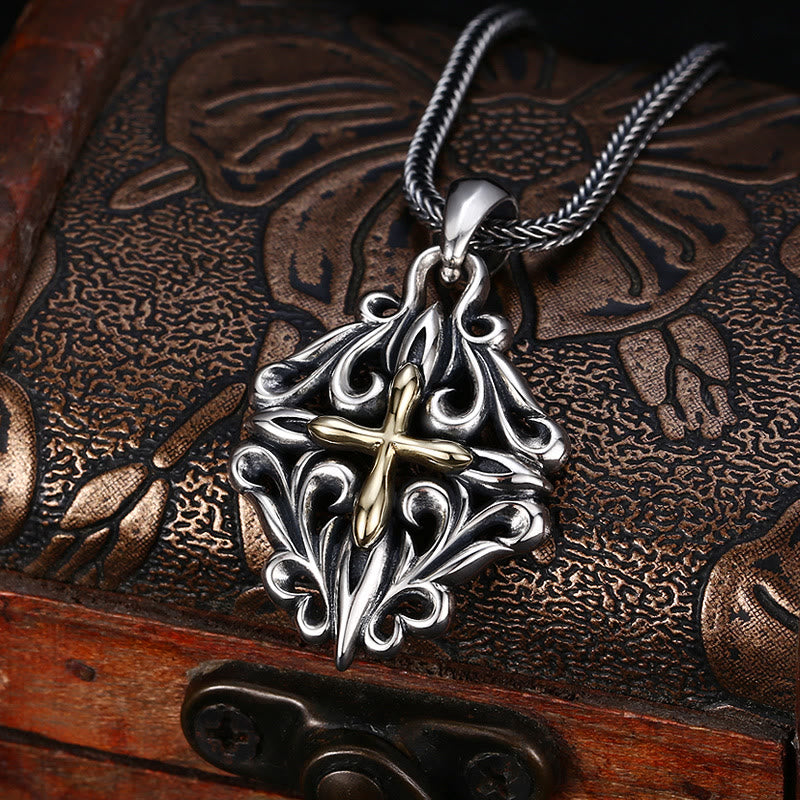 Christianartworkshop Vintage Cross Ornament Pendant: A Cherished Symbol of Spiritual Connection - image 1