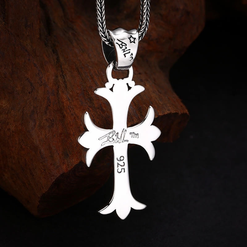 Christianartworkshop Classic Sterling Silver Cross Charm Pendant: A Timeless Accessory for Faithful Adornment - image 2