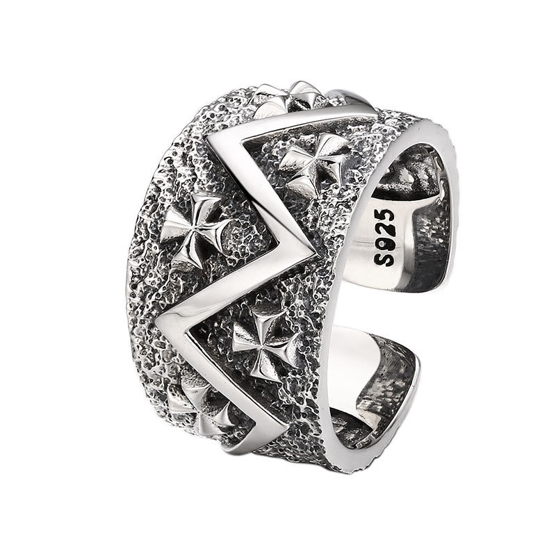 Christianartworkshop Classic 925 Silver Cross - Patterned Ring: A Profound Symbol of Faith - image 4