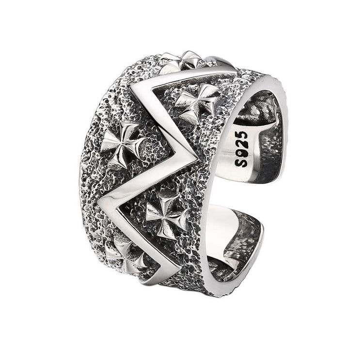 Christianartworkshop Classic 925 Silver Cross - Patterned Ring: A Profound Symbol of Faith - image 4