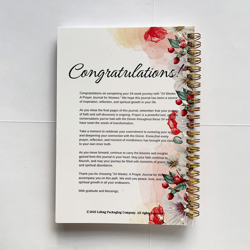 Christianartworkshop Classic Floral Prayer Journal: A Tool for 24 - Week Spiritual Nourishment - image 8