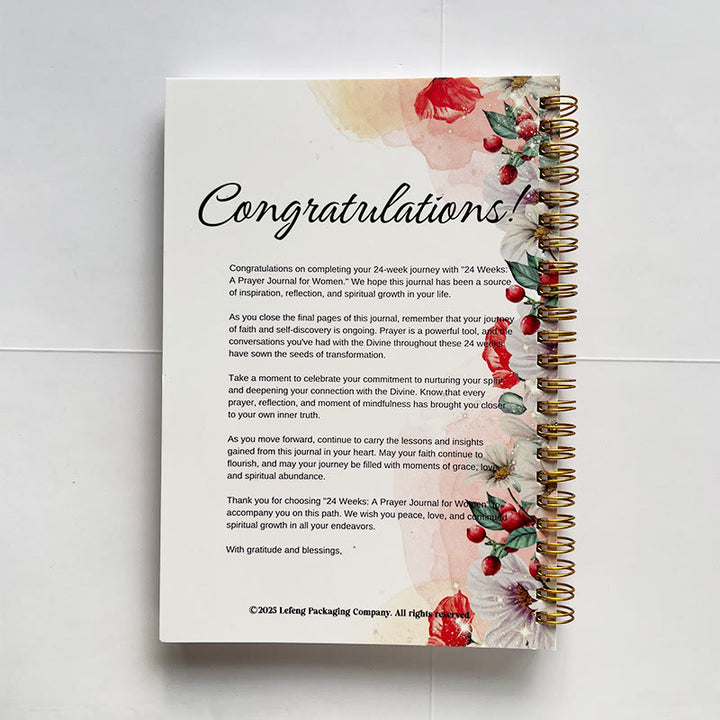 Christianartworkshop Classic Floral Prayer Journal: A Tool for 24 - Week Spiritual Nourishment - image 8