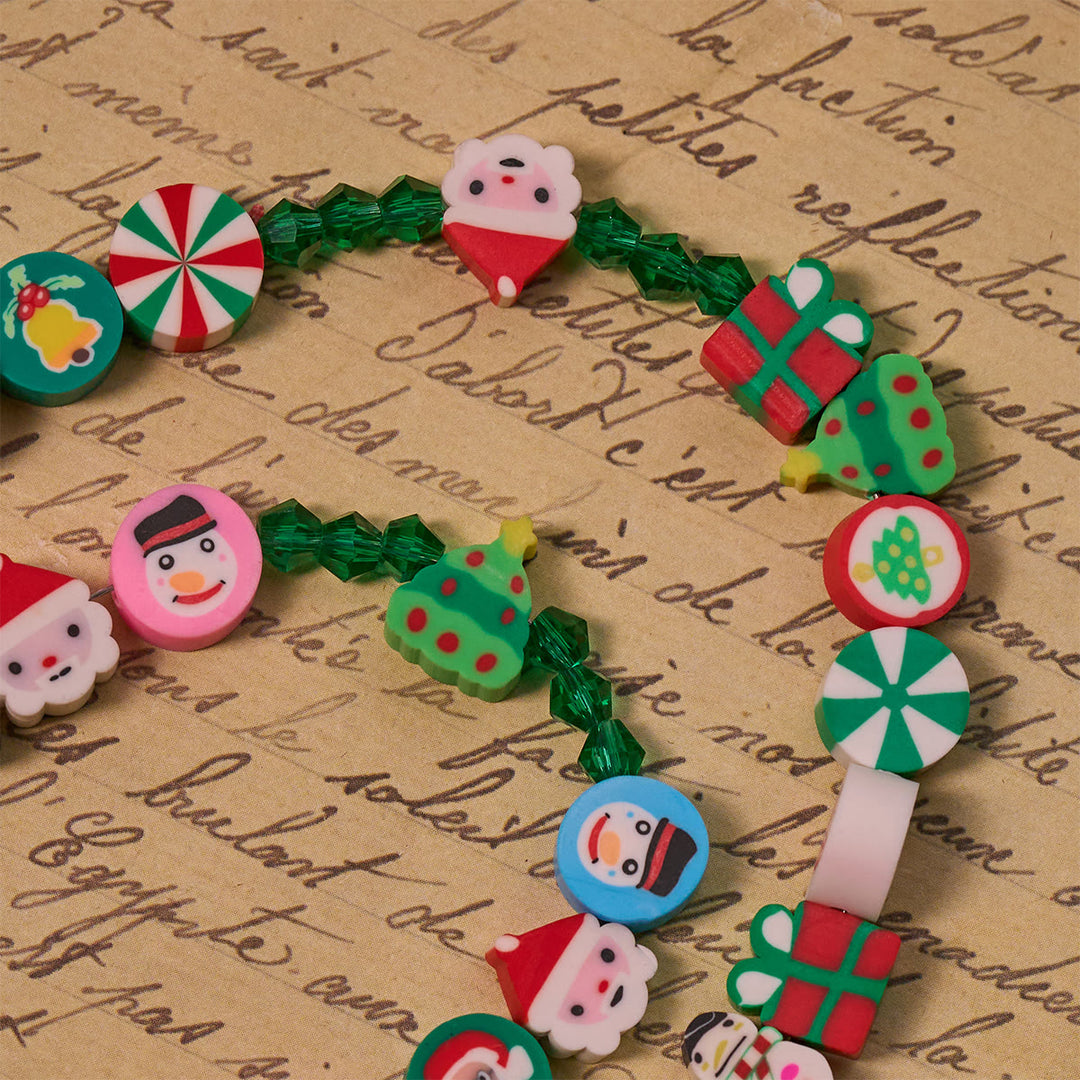 Christianartworkshop Unique Christmas Celebration Rosary with Colorful Candy Cane, Santa & Snowman - image 5