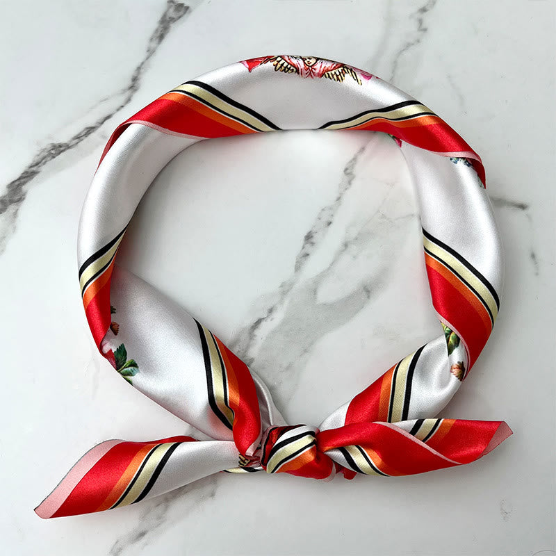 Christianartworkshop Silk - Crafted Our Lady Patterned Bandana: A Timeless Emblem of Devotion - image 1