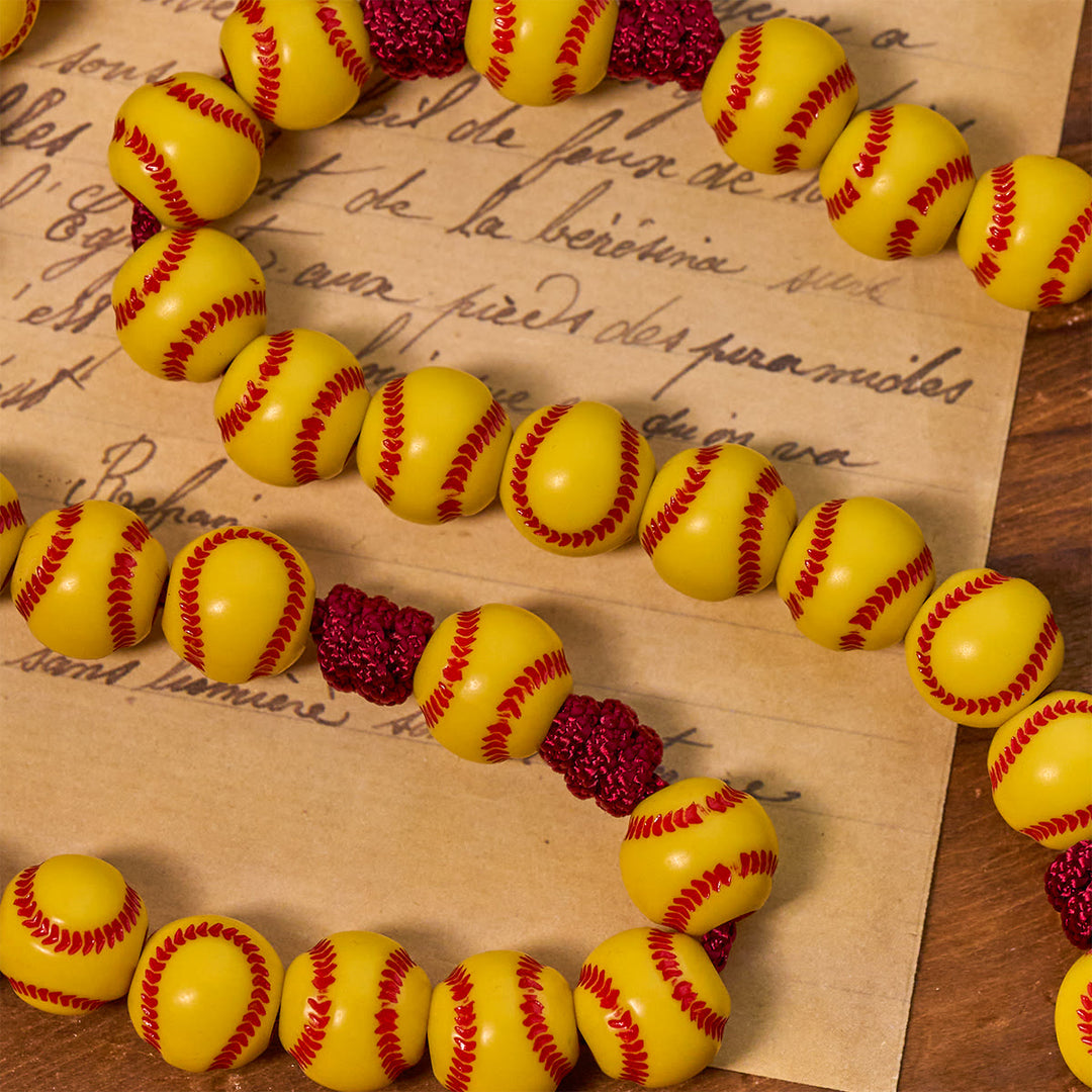 Christianartworkshop Dynamic Sports Prayer Softball Beads Rosary with Durable Nylon Cord for Lasting Strength - image 6