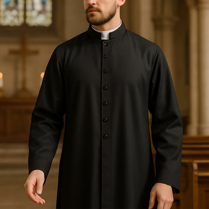 Christianartworkshop Elegant Tri-Color Liturgical Clergy Robes with Waistband & Cross - image 13