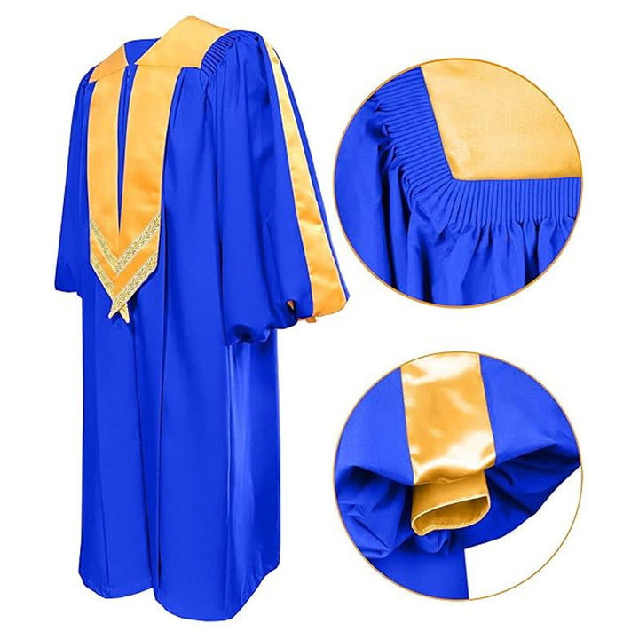Christianartworkshop Classic Versatile 4-Color Clergy Robes with Golden V-Collar Design - image 2