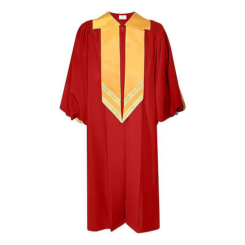 Christianartworkshop Classic Versatile 4-Color Clergy Robes with Golden V-Collar Design - image 12