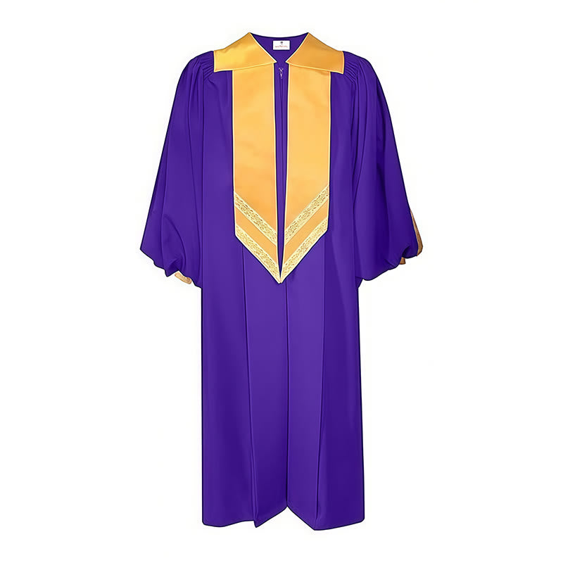 Christianartworkshop Classic Versatile 4-Color Clergy Robes with Golden V-Collar Design - image 14