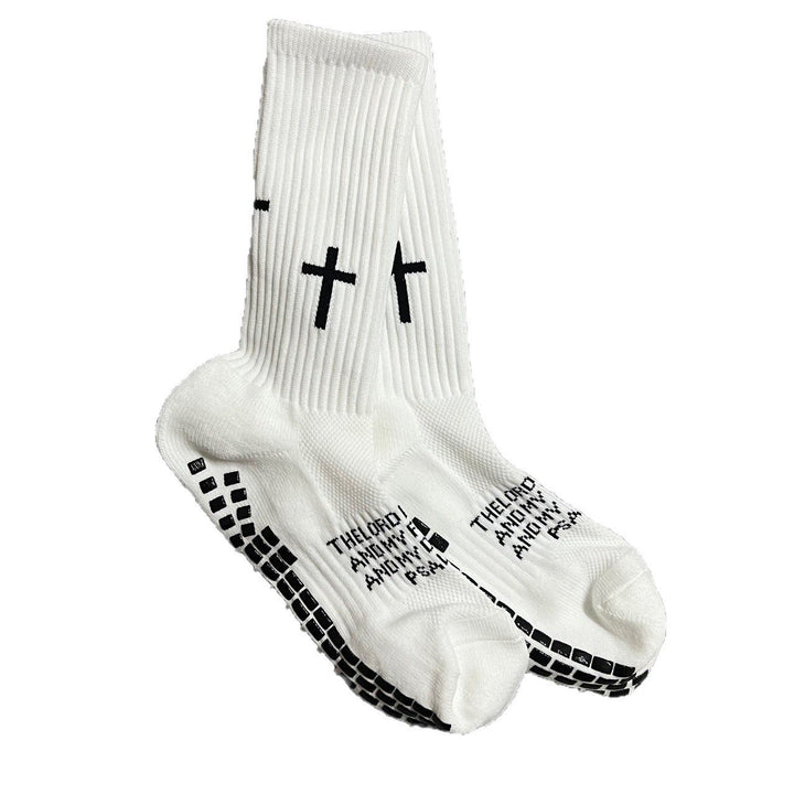 Christianartworkshop Biblical Quote Grip Soccer Unisex Socks: Walk Daily in Divine Guidance - image 7
