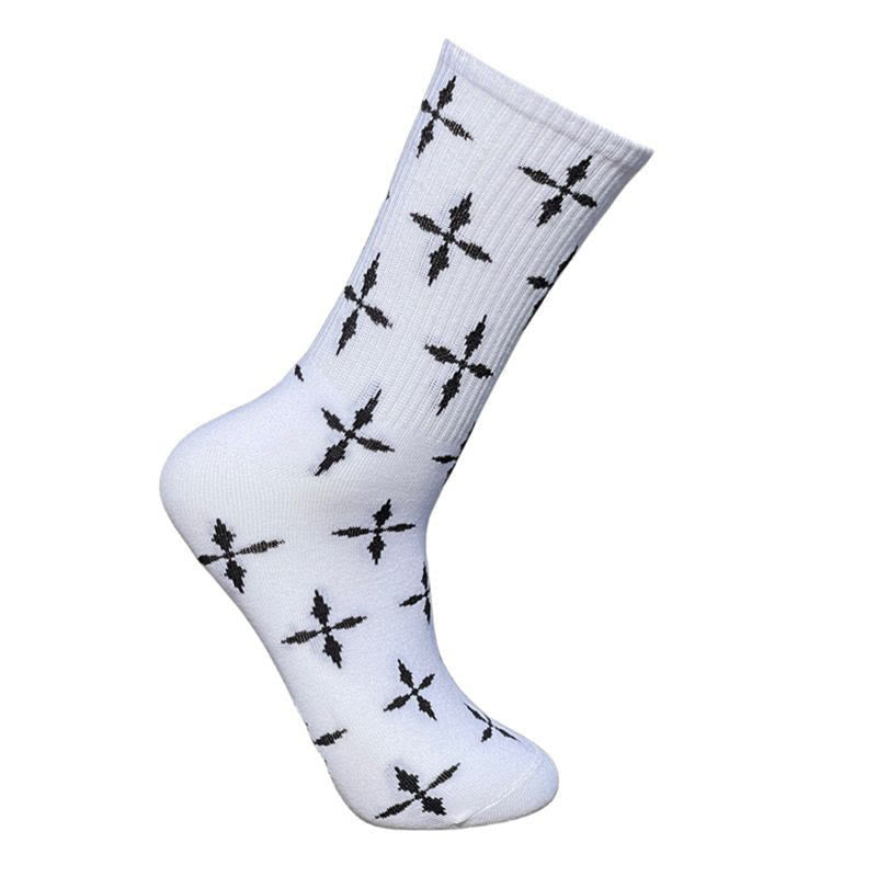 Christianartworkshop Multi - Color Cross Pattern Crew Unisex Socks: Walk Daily in Divine Guidance - White - 10 Pairs - image 5