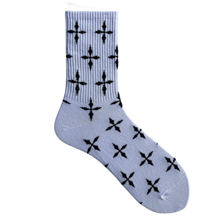 Christianartworkshop Multi - Color Cross Pattern Crew Unisex Socks: Walk Daily in Divine Guidance - image 6